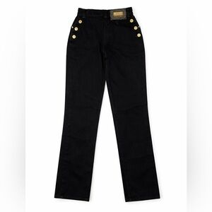 Lawman Vintage Western Black High Rise Jeans Gold Button Western Cowgirl Size 0